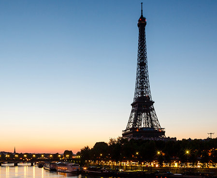 Paris in the evening